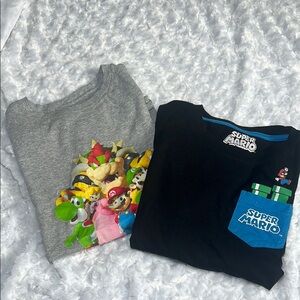 Nintendo Gray and Black Short Sleeve Tees